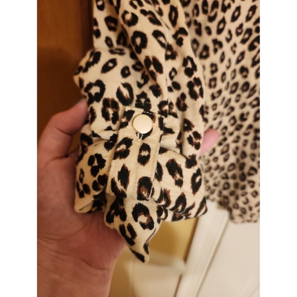 Chico's Leopard-Print 3/4 Sleeves Shirt Size 3 US 16 - Picture 5 of 6